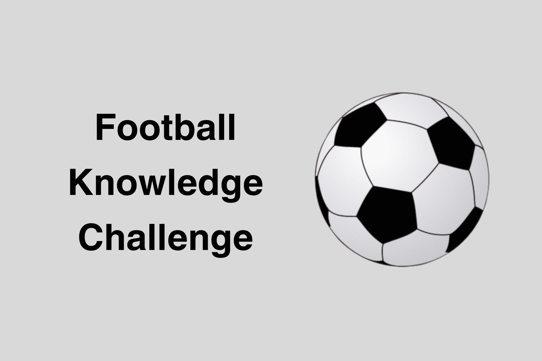 Football Knowledge Challenge