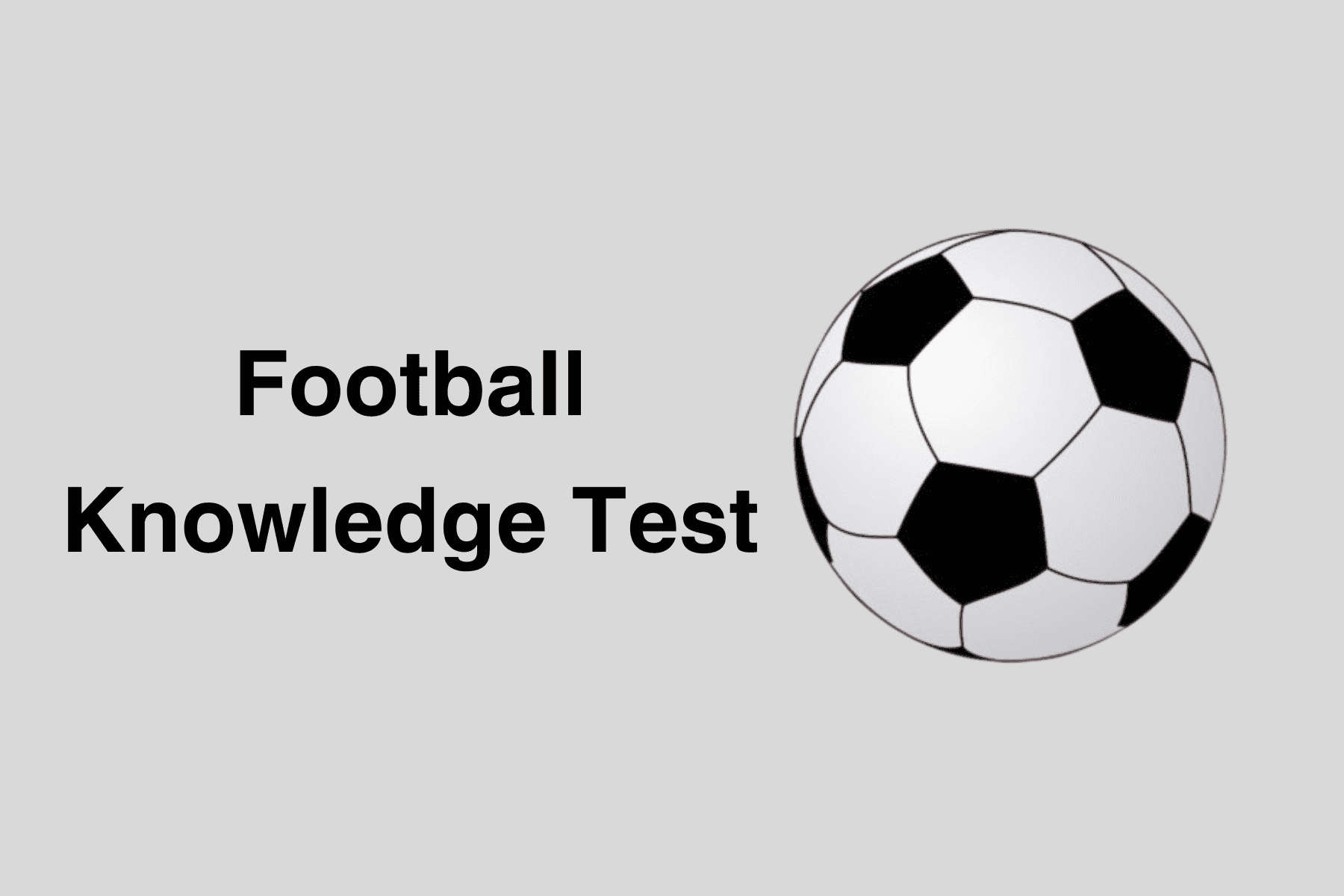 Football Knowledge Test