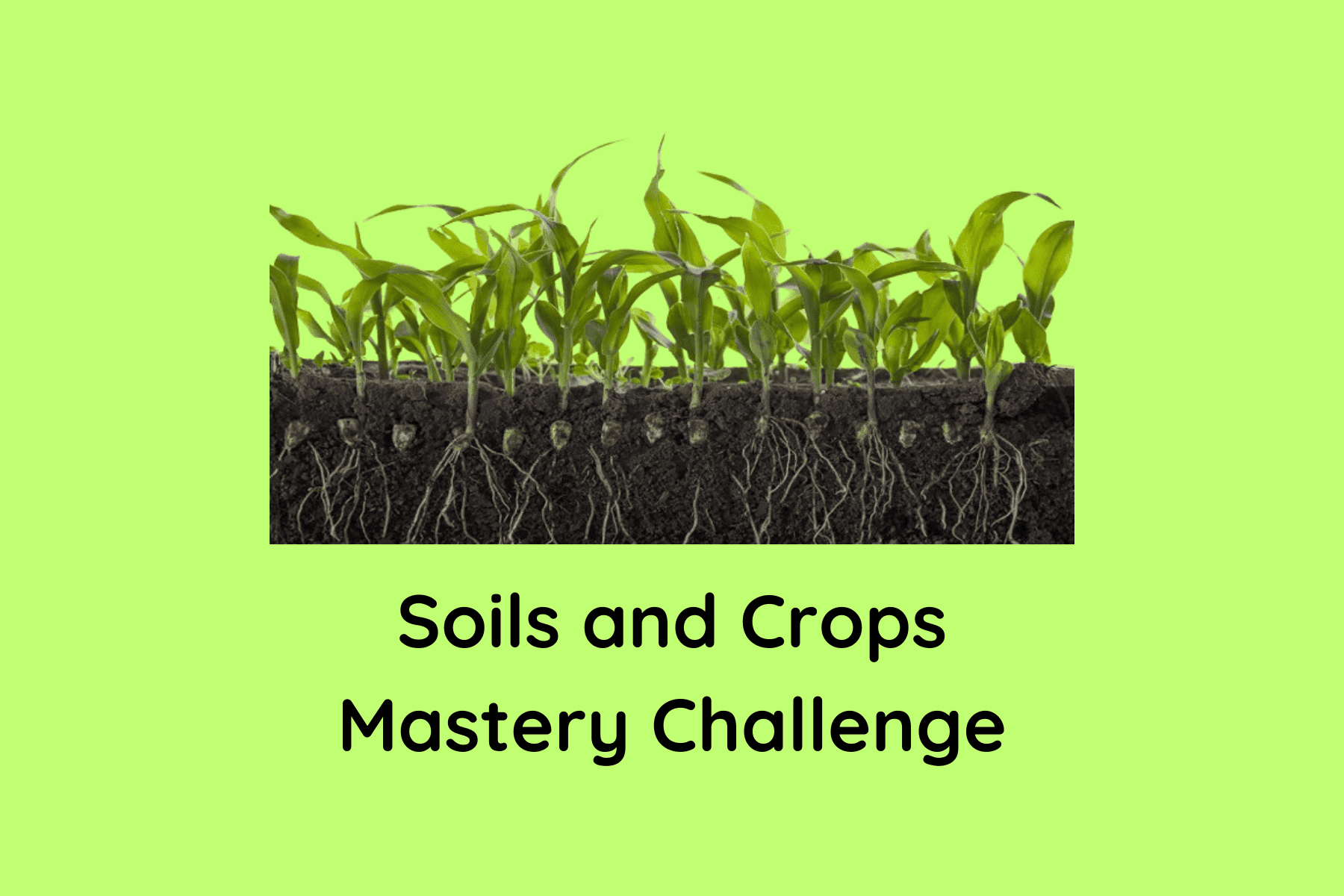 Soils and Crops Mastery Challenge