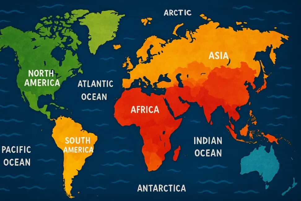 Continents and Oceans Quiz