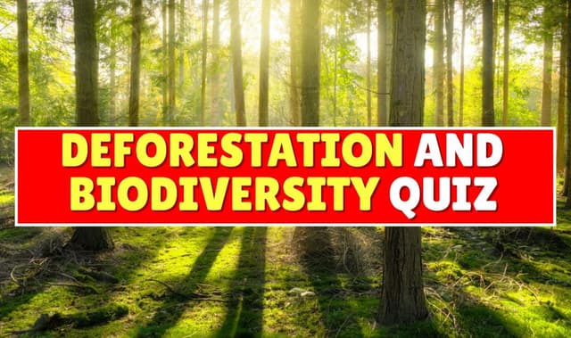 Deforestation and Biodiversity Quiz