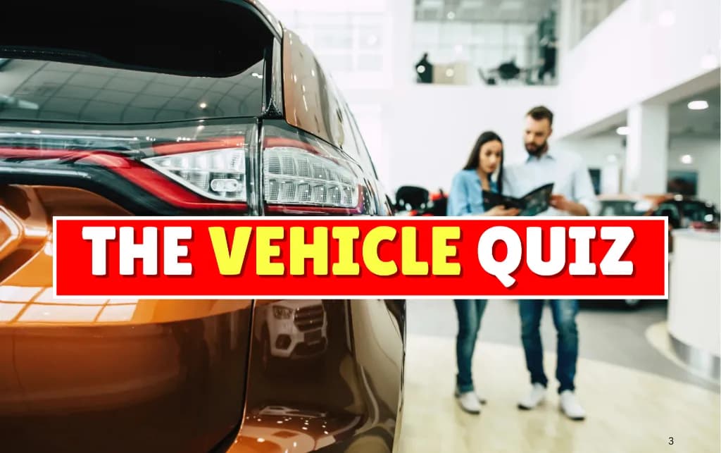 The Vehicle Quiz
