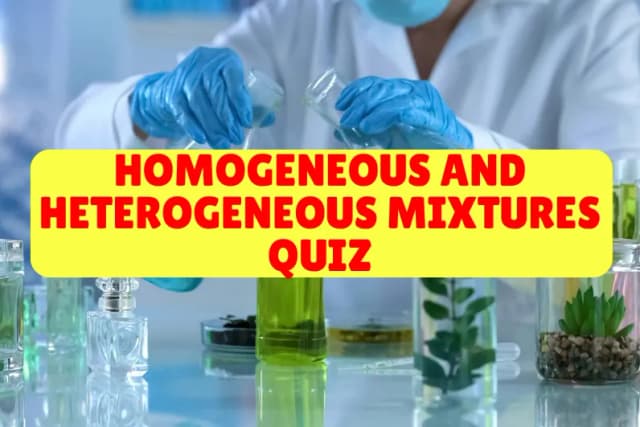 Homogeneous and Heterogeneous Mixtures Quiz