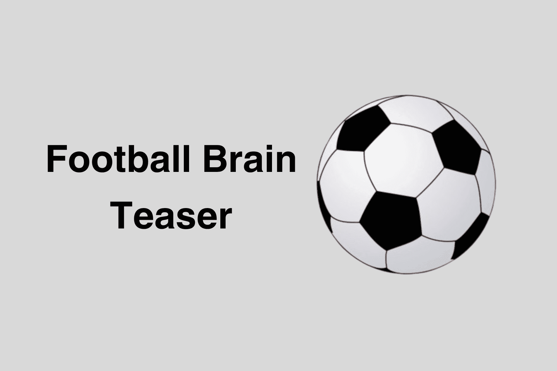 Football Brain Teaser