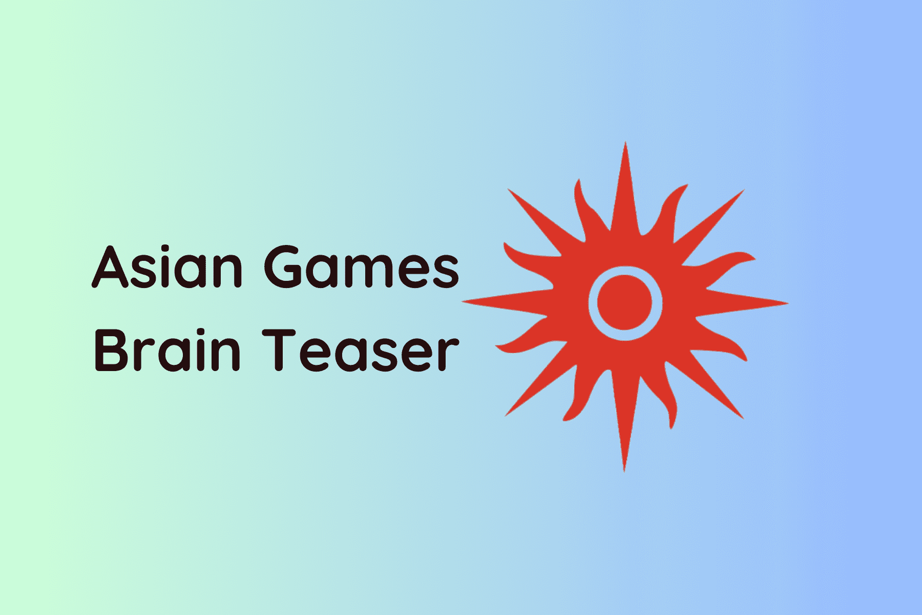 Asian Games Brain Teaser